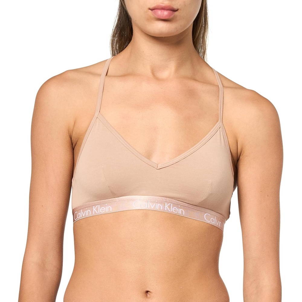 image:imageCalvin Klein Womens Motive Cotton Lightly Lined Bralette BraCedar
