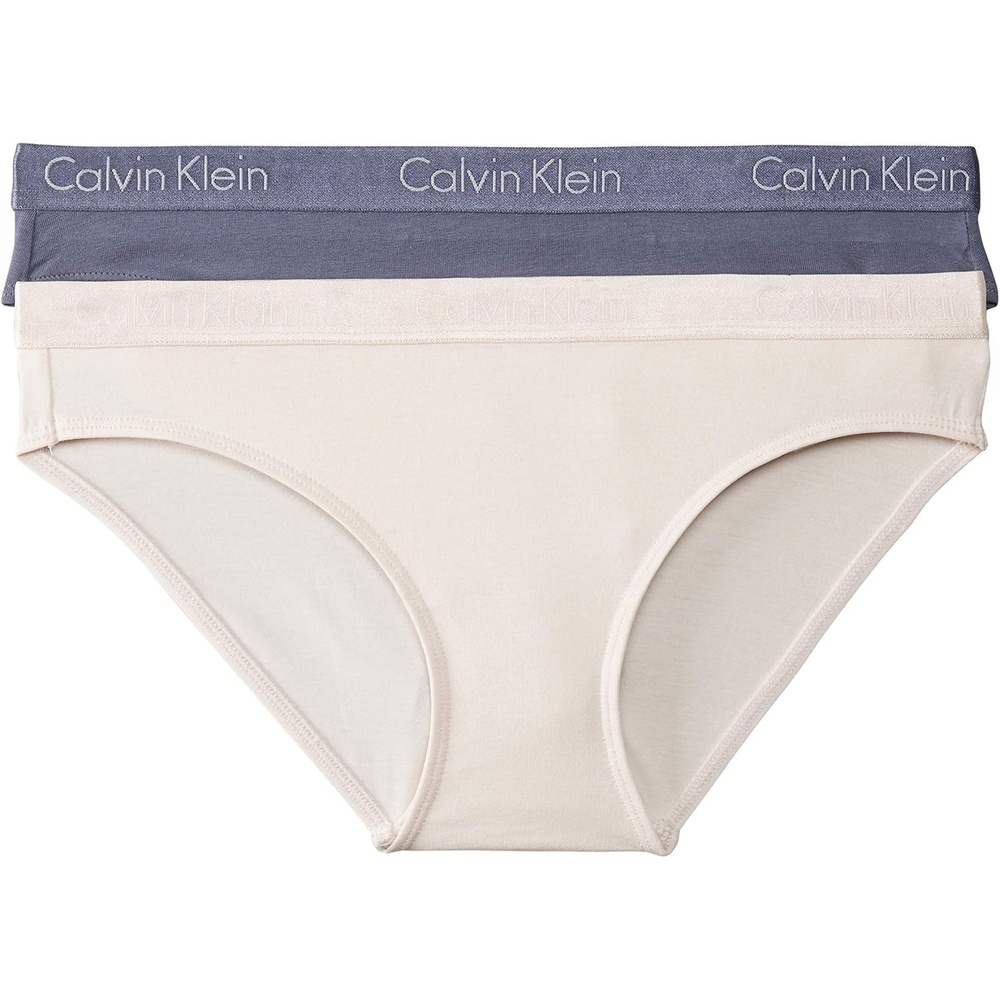 image:imageCalvin Klein Womens Motive Cotton Multipack Bikini PantyScorched DenimRosewater