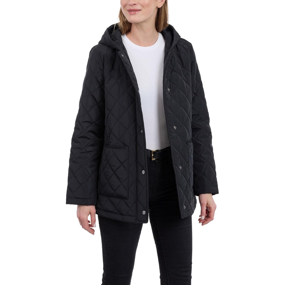 image:imageCalvin Klein Womens Quilted Jacket Lightweight Coat for Women With Snap Front Water ResistantBlack