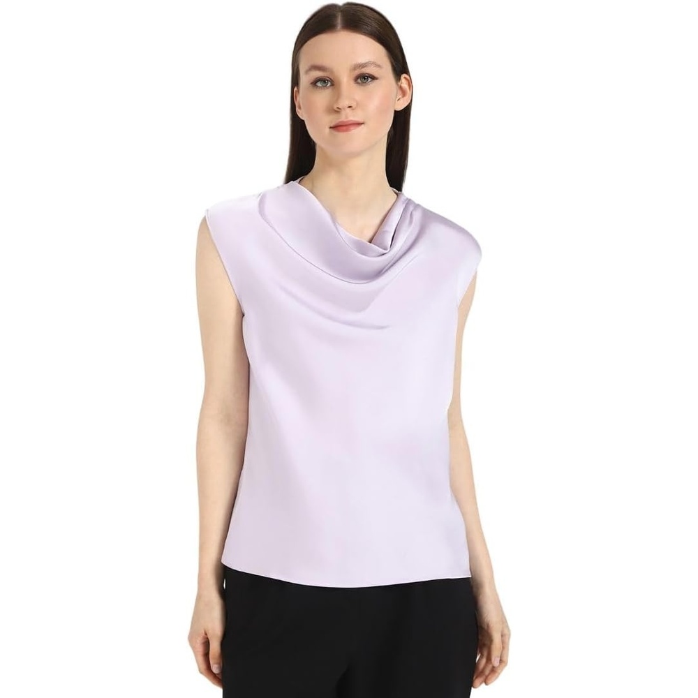 image:imageCalvin Klein Womens Satin Cowl Neck BlouseOrchid Petal