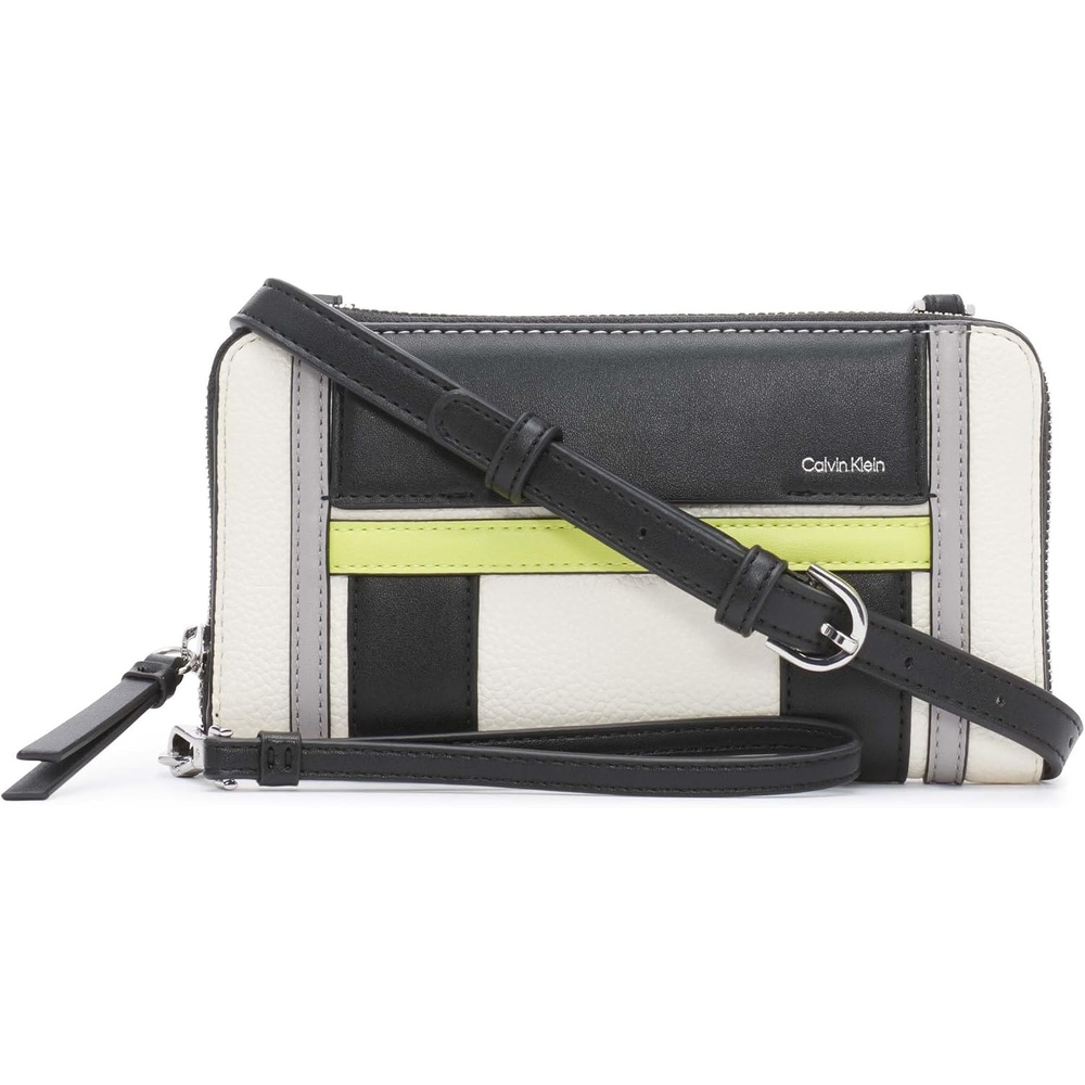 image:imageCalvin Klein Womens Sol Organizational Wallet on a String CrossbodyWhiteCitrine Multi