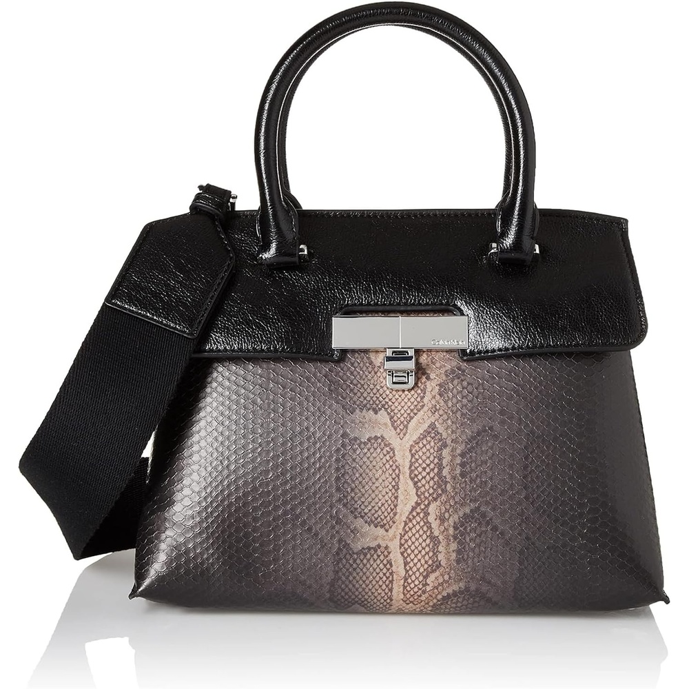 image:imageCalvin Klein womens Becky Top Handle Mini Bag Crossbody 2 in 1Black Ombre Snake