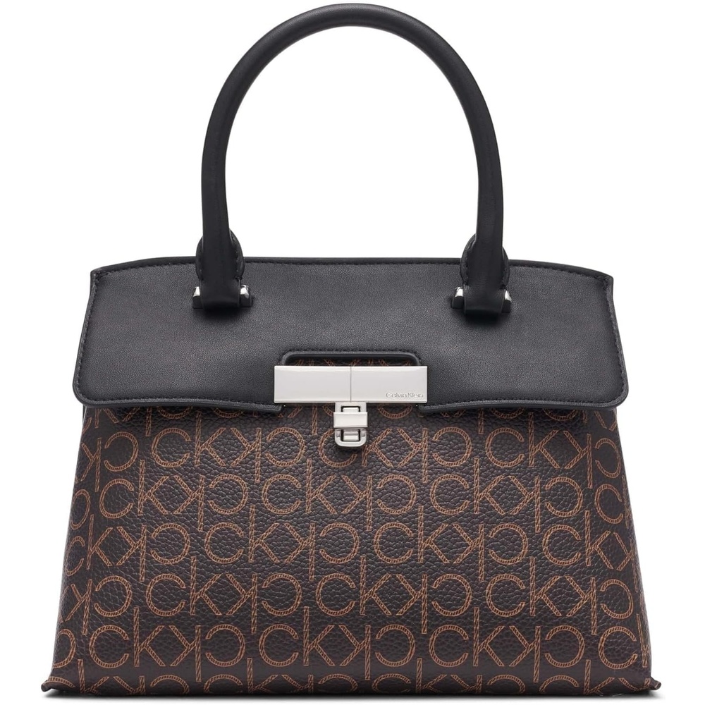 image:imageCalvin Klein womens Becky Top Handle Mini Bag Crossbody 2 in 1BrownKhakiBlack