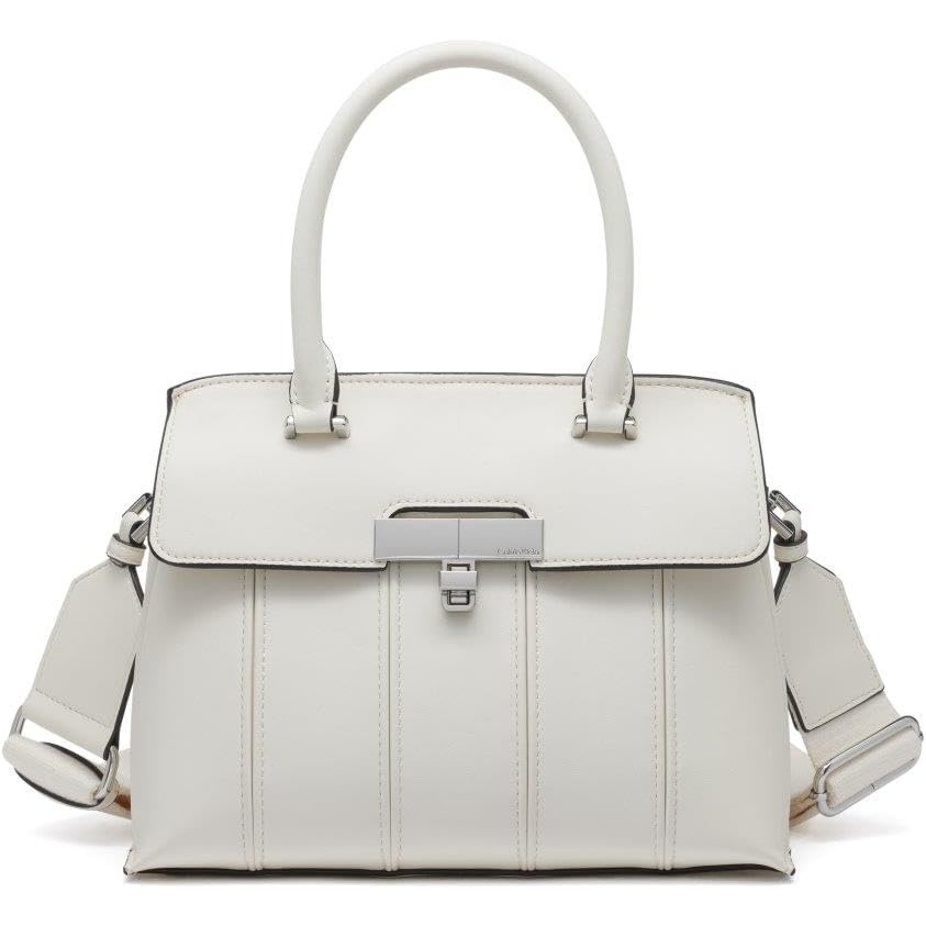 image:imageCalvin Klein womens Becky Top Handle Mini Bag Crossbody  2 in 1Cherub White