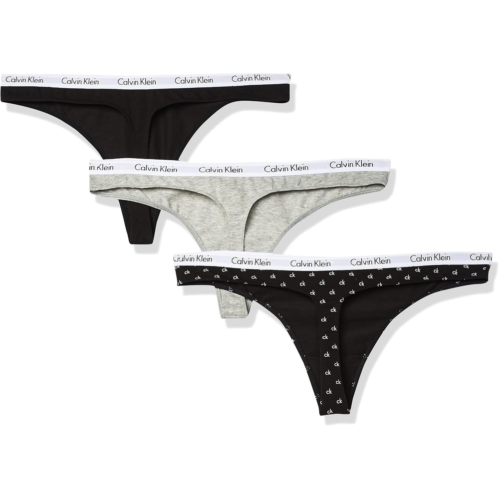 image:imageCalvin Klein womens Carousel Logo Cotton Stretch Thong Panties MultipackAll Mini Ck