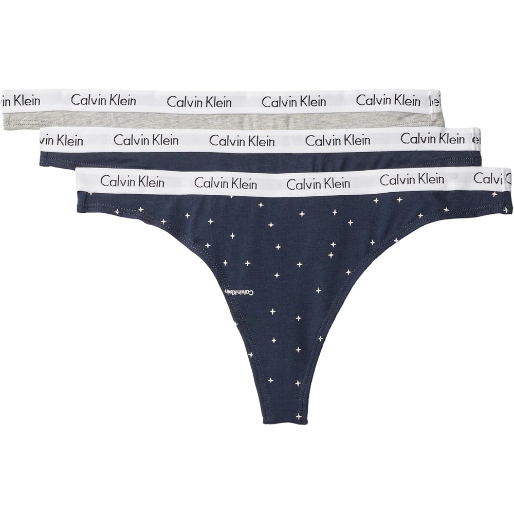 image:imageCalvin Klein womens Carousel Logo Cotton Stretch Thong Panties MultipackSpeakeasyGrey HeatherLogo Grid Speakeasy