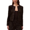 Black Floral W Cloque Jacquard
