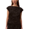Black Floral W Cloque Jacquard