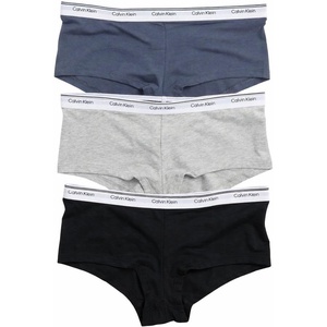 Calvin Klein Balance Cotton Stretch Boyshort Panties, 3 Pack(Shoreline/Grey Heather/Scorched Denim)