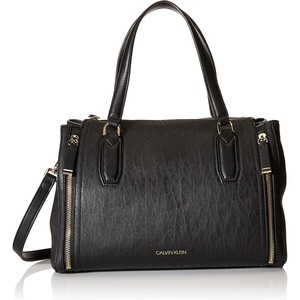 Calvin Klein Bubble Lamb Novelty Organization Satchel(Black/Gold)