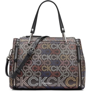Calvin Klein Bubble Lamb Novelty Organization Satchel(Brown Multi)