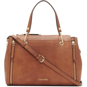 Calvin Klein Bubble Lamb Novelty Organization Satchel(Caramel Combo)