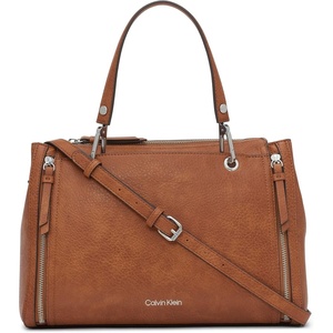 Calvin Klein Bubble Lamb Novelty Organization Satchel(Caramel Mix)