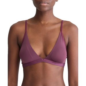 Calvin Klein Form to Body Lightly Lined Triangle Bralette(Mauve Wine)