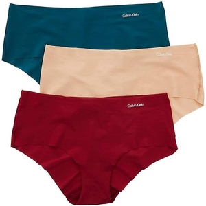 Calvin Klein Invisibles Hipster Multipack Panty(Bare/Teal Diamond/Raspberry Jam)