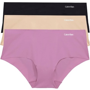 Calvin Klein Invisibles Hipster Multipack Panty(Iris Orchid/Cedar/Black)