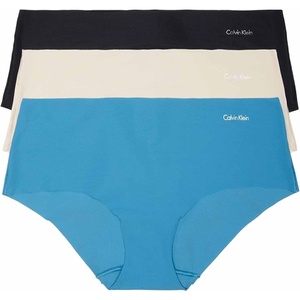 Calvin Klein Invisibles Hipster Multipack Panty(Tapestry Teal/Buff Beige/Black)