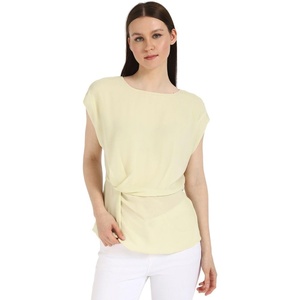 Calvin Klein Jeans Women’s Chiffon Twist Front Blouse(Hay)