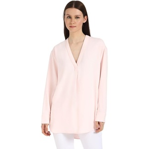 Calvin Klein Jeans Women’s Relaxed V Neck Blouse(Pearl)