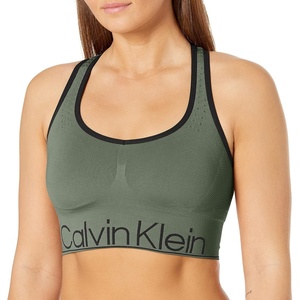 Calvin Klein Performance Womens Medium Impact Reversible Sports Bra (Standard and Plus Sizing)(Sycamore)