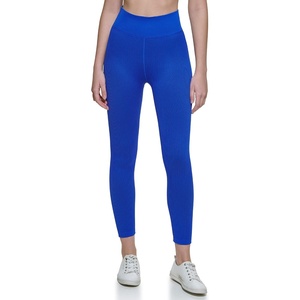 Calvin Klein Performance Womens Thin Rib High Waist 7/8 Length Tight(Bold Blue)