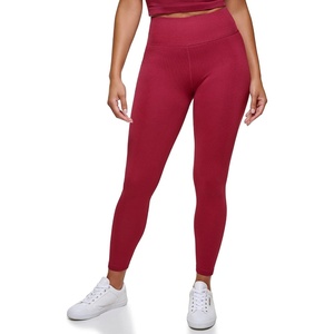 Calvin Klein Performance Womens Thin Rib High Waist 7/8 Length Tight(Chianti)