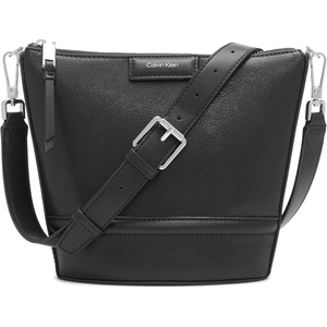 Calvin Klein Women’s Ash North/South Crossbody(Black/Silver)