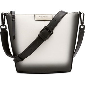Calvin Klein Women’s Ash North/South Crossbody(Cherub White/Black)