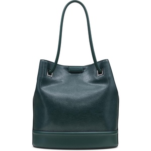 Calvin Klein Women’s Ash Tote Bag – North/South, Vegan Leather, 2 Pockets(Deep Forest)