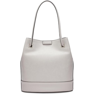 Calvin Klein Women’s Ash Tote Bag – North/South, Vegan Leather, 2 Pockets(Dove)