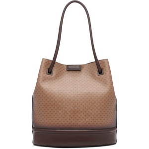 Calvin Klein Women’s Ash Tote Bag – North/South, Vegan Leather, 2 Pockets(Khaki/Brown/Java)