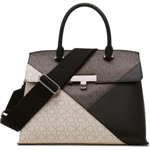 Calvin Klein Women’s Becky Turn Lock Satchel | Turn Lock(Black/Brown/Khaki/Vanilla/Khaki)