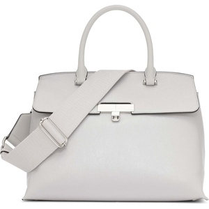 Calvin Klein Women’s Becky Turn Lock Satchel | Turn Lock(Dove Grey)