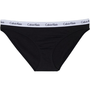 Calvin Klein Women’s Carousel Logo Cotton Stretch Bikini Panties, 3 Pack(Black/Black/Black)