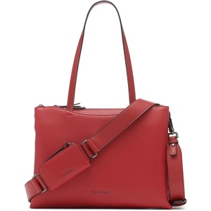 Calvin Klein Women’s Chrome Organizational 2 in 1 Tote | Organizational(Ruby Red)