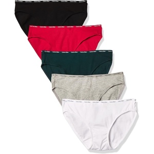 Calvin Klein Women’s Cotton Stretch Logo Bikini Panties, Multipack(White/Black/Grey Heather/Temper/Polarity)