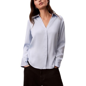 Calvin Klein Women’s Hammered Satin Fitted Shirt