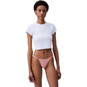 Calvin Klein Women’s Ideal Micro Low Rise String Thong(Luminous Peach)