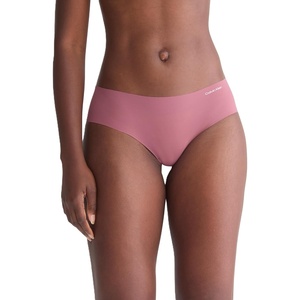 Calvin Klein Women’s Invisibles Hipster Panties(Deep Mauve W/ Fresh Taupe Logo)