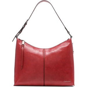 Calvin Klein Women’s Max Top Zip Hobo Shoulder Bag(Ruby Red)
