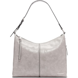Calvin Klein Women’s Max Top Zip Hobo Shoulder Bag(Stone)