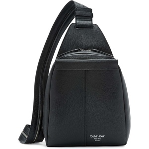 Calvin Klein Women’s Millie Backpack for Women – Vegan Leather Monogram Backpack, 2 Pockets, Brown/Khaki/Black, One Size(Black/Silver)
