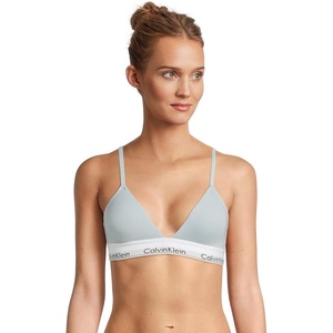 Calvin Klein Women’s Modern Cotton Lightly Lined Triangle Wireless Bralette(Sterling Blue)