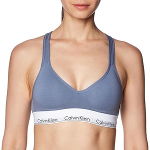 Calvin Klein Women’s Modern Cotton Lightly Lined Wireless Bralette(Flint Stone)