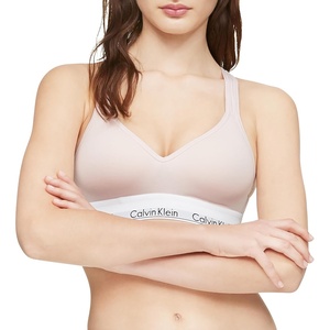 Calvin Klein Women’s Modern Cotton Lightly Lined Wireless Bralette(Nymph’s Thigh)