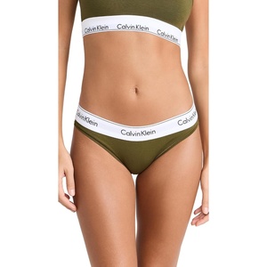 Calvin Klein Women’s Modern Cotton Stretch Bikini Panty(Dark Olive)