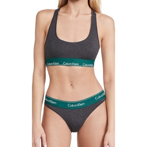 Calvin Klein Women’s Modern Cotton Unlined Wireless Bralette(Charcoal Heather_topaz Gemstone Wb)