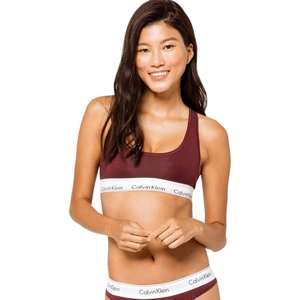 Calvin Klein Women’s Modern Cotton Unlined Wireless Bralette(Deep Maroon/Deep)