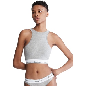 Calvin Klein Women’s Modern Cotton Unlined Wireless Bralette(Grey Heather Longline)