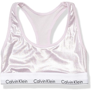 Calvin Klein Women’s Modern Cotton Unlined Wireless Bralette(Pink Wet Look)